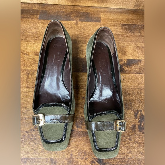 MaxMara Vintage Leather/Suade Kitten Heels - Picture 4 of 10